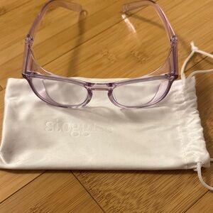 Women's lilac square protective eyewear